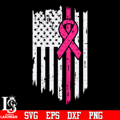 Breast cancer flag svg eps dxf png file