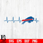 Buffalo Bills Beat Heart svg eps dxf png file