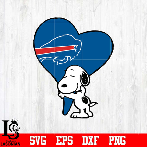 Buffalo Bills Snoopy heart svg eps dxf png file