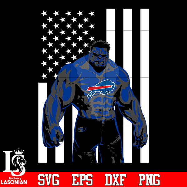 Buffalo Bills hulk flag svg eps dxf png file lasoniansvg