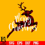 Buffalo Plaid Reindeer svg eps dxf png file