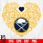 Buffalo Sabres heart svg dxf eps png file