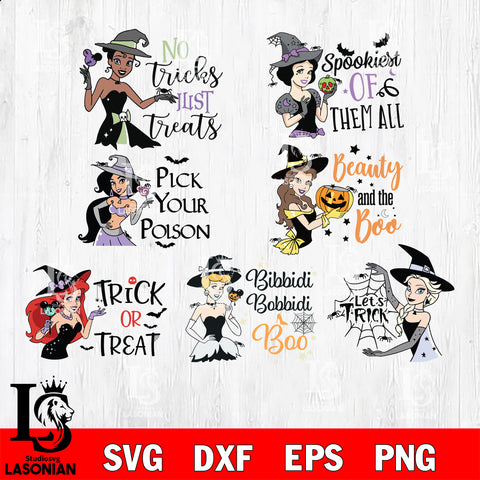 Bundle Halloween Princess Svg, Spooky Vibes svg eps dxf png file