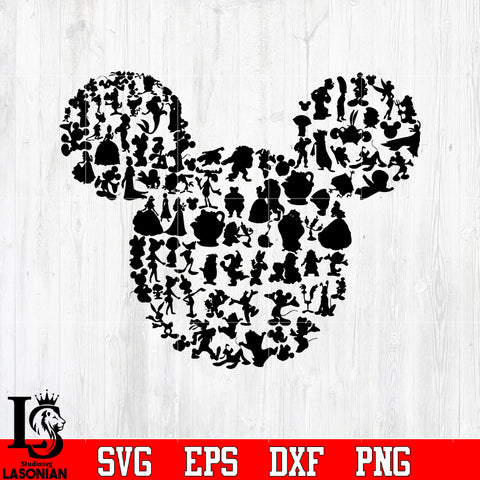 Bundle 12 Mickey vector random 1 svg eps dxf png file