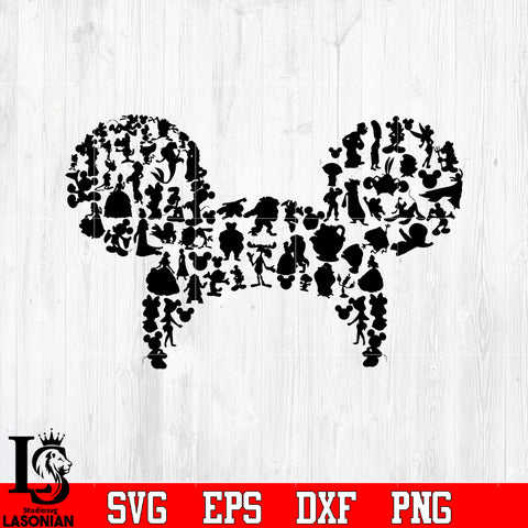 Bundle 12 Mickey vector random 7 svg eps dxf png file