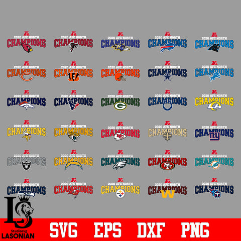 Bundle 2020 AFC North Champions Svg Dxf Eps Png file