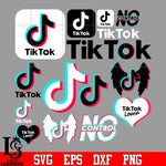 Bundle 2 Tiktok vector random svg eps dxf png file