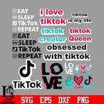 Bundle 4 Tiktok vector random 12 svg eps dxf png file