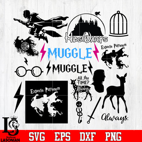 Bundle 5 Harry Porter Random vector svg eps dxf png file