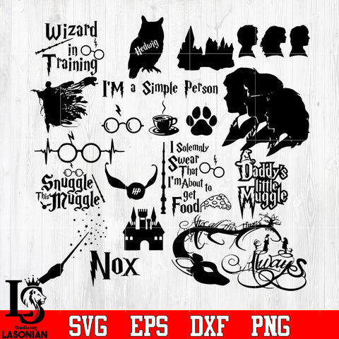 Bundle 7 Harry Porter Random vector svg eps dxf png file