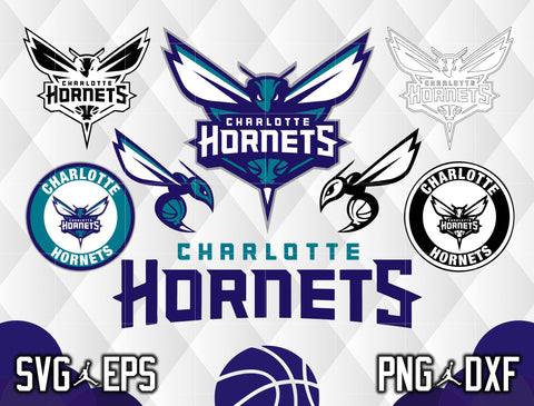 Bundle Charlotte Hornets Logo svg eps dxf png file