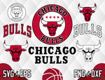 Bundle Chicago Bulls Logo svg eps dxf png file