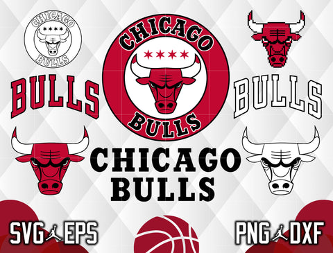Bundle Chicago Bulls Logo svg eps dxf png file