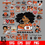 Bundle Cincinnati Bengals, Cincinnati Bengals Nfl, Bundle sport Digital Cut Files svg eps dxf png file