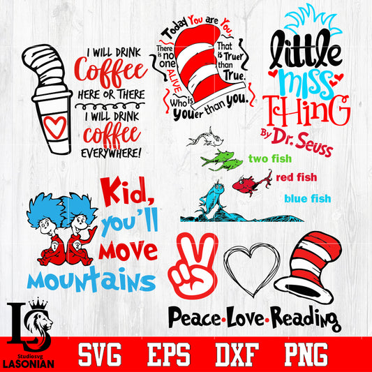 Dr seuss svg, Dr Seuss bundle Svg Dxf Eps Png file