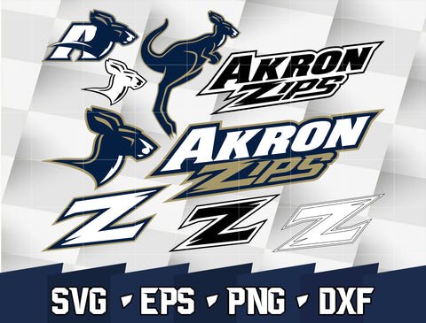 Bundle Logo Akron Zips svg eps dxf png file