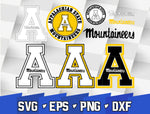 Bundle Logo Appalachian State Mountaineers svg eps dxf png file
