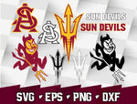 Bundle Logo Arizona State Sun Devils svg eps dxf png file