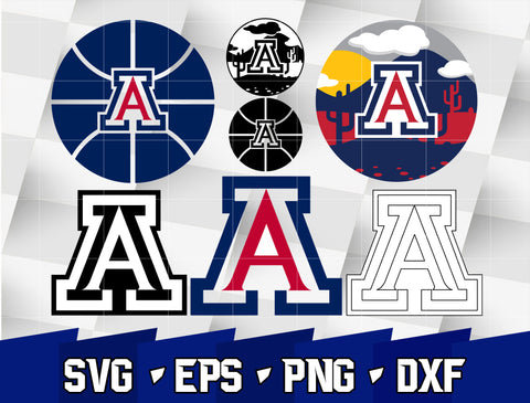 Bundle Logo Arizona Wildcats svg eps dxf png file