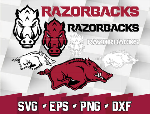 Bundle Logo Arkansas Razorbacks svg eps dxf png file