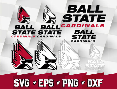 Bundle Logo Ball State Cardinals svg eps dxf png file