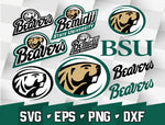 Bundle Logo Bemidji State Beavers svg eps dxf png file