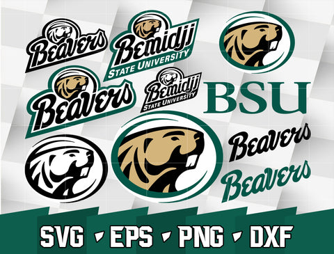 Bundle Logo Bemidji State Beavers svg eps dxf png file
