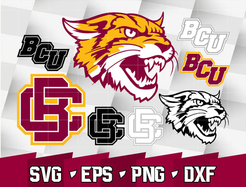 Bundle Logo Bethune-Cookman Wildcats svg eps dxf png file