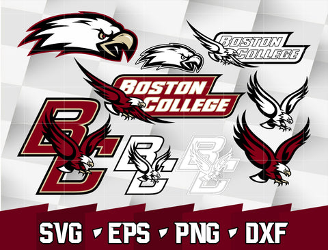 Bundle Logo Boston College Eagles svg eps dxf png file