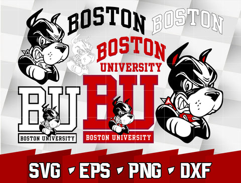 Bundle Logo Boston University Terriers svg eps dxf png file