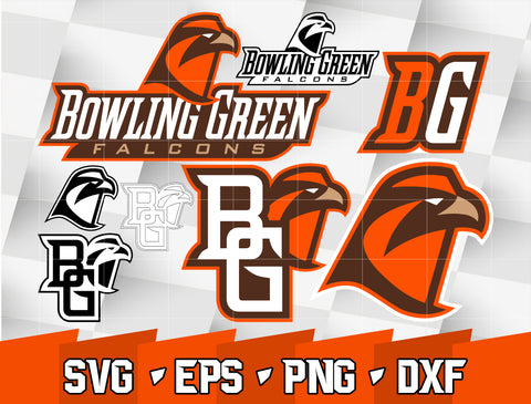 Bundle Logo Bowling Green Falcons svg eps dxf png file