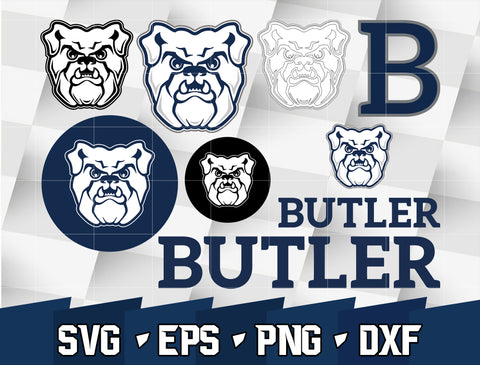 Bundle Logo Butler Bulldogs svg eps dxf png file