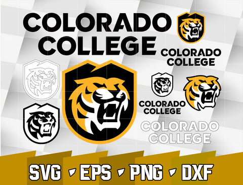 Bundle Logo Colorado College Tigers svg eps dxf png file