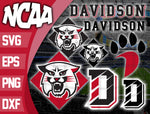 Bundle Logo Davidson Wildcats svg eps dxf png file