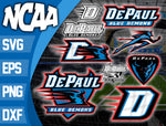 Bundle Logo DePaul Blue Demons svg eps dxf png file