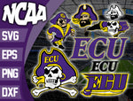 Bundle Logo East Carolina Pirates svg eps dxf png file