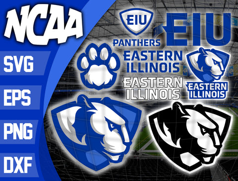 Bundle Logo Eastern Illinois Panthers svg eps dxf png file