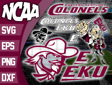 Bundle Logo Eastern Kentucky Colonels svg eps dxf png file