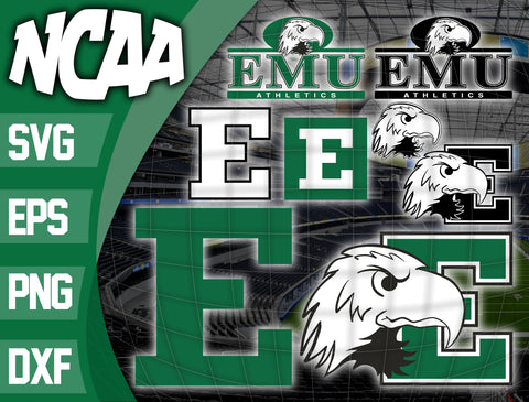 Bundle Logo Eastern Michigan Eagles svg eps dxf png file