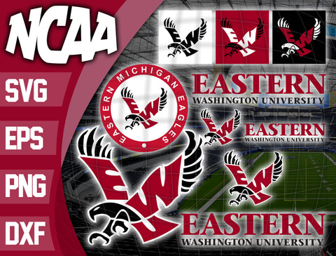 Bundle Logo Eastern Washington Eagles svg eps dxf png file