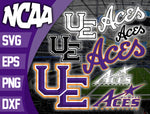 Bundle Logo Evansville Purple Aces svg eps dxf png file