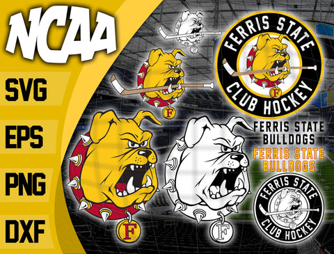 Bundle Logo Ferris State Bulldogs svg eps dxf png file