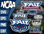 Bundle Logo Florida Atlantic Owls svg eps dxf png file