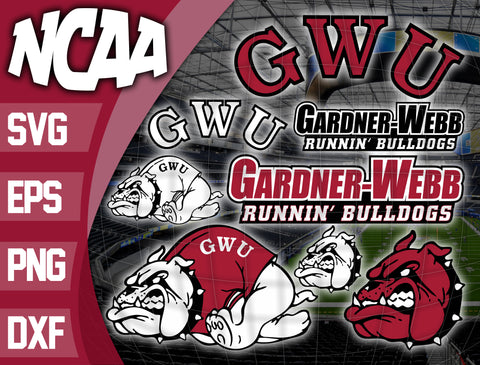 Bundle Logo Gardner-Webb Bulldogs svg eps dxf png file