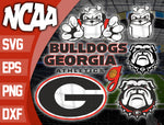 Bundle Logo Georgia Bulldogs svg eps dxf png file