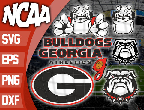 Bundle Logo Georgia Bulldogs svg eps dxf png file