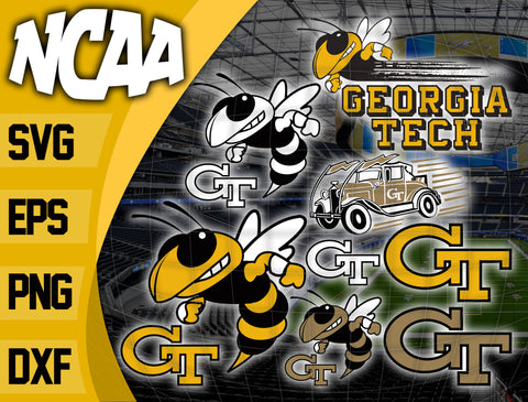 Bundle Logo Georgia Tech Yellow Jackets svg eps dxf png file