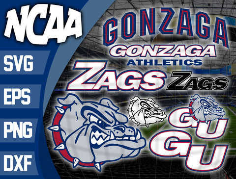 Bundle Logo Gonzaga Bulldogs svg eps dxf png file