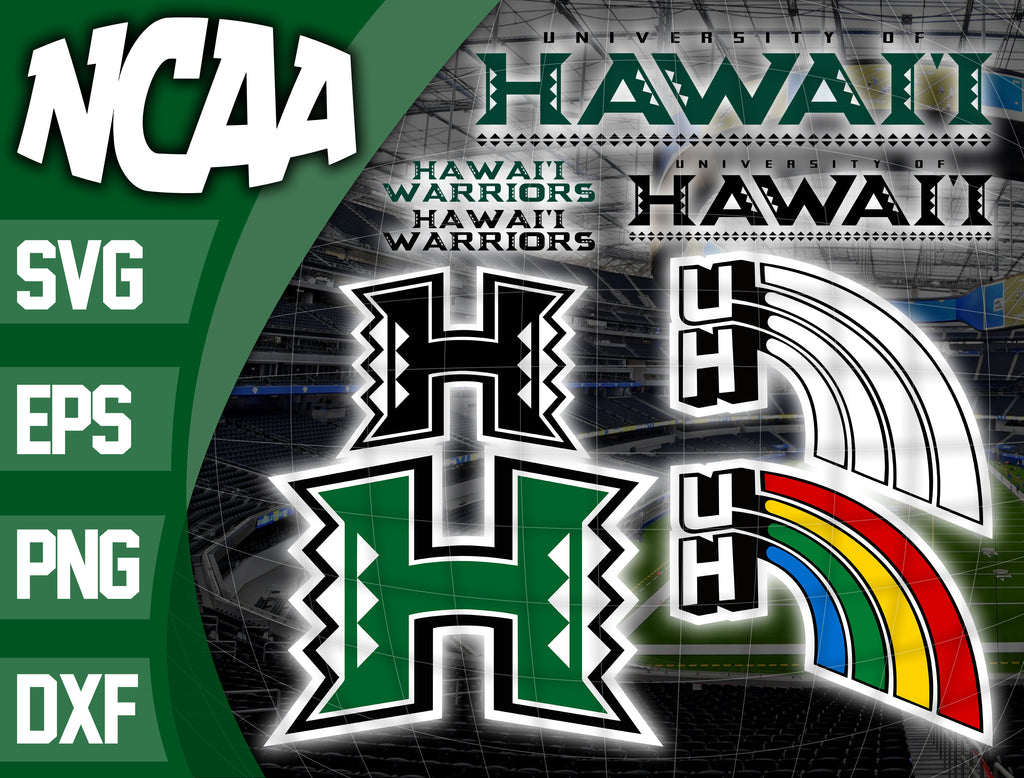 Bundle Logo Hawai'i Rainbow Warriors svg eps dxf png file – lasoniansvg, image size:1024x778