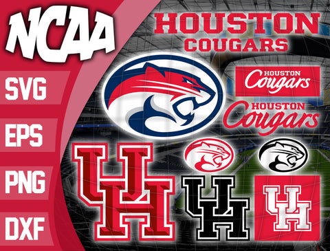 Bundle Logo Houston Cougars svg eps dxf png file